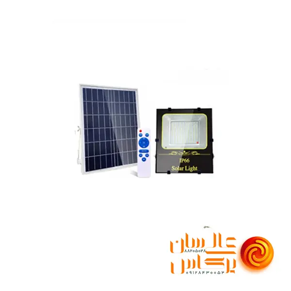 100w-solar-floodlight پروژکتور خورشیدی 100 وات Solar light