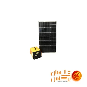 پکیج خورشیدی قابل حمل ۱۰۰ وات، باتری ۴۲ آمپرساعت مناسب روشنایی و شارژ موبایل
