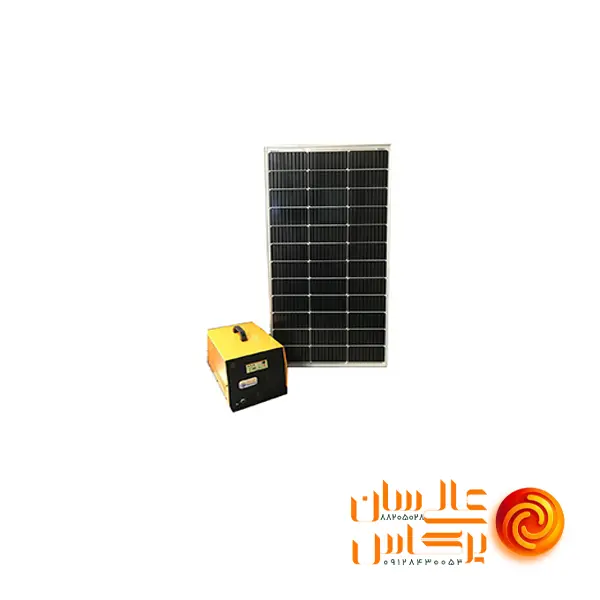 پکیج خورشیدی قابل حمل ۱۰۰ وات، باتری ۴۲ آمپرساعت مناسب روشنایی و شارژ موبایل