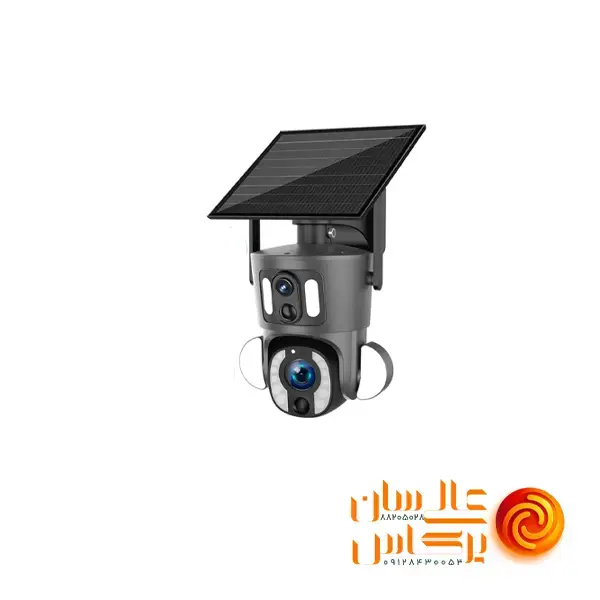 دوربین مداربسته خورشیدی دو لنز چرخان سیم کارتی